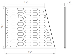 Canopy Internal Divider Panel - Tapered